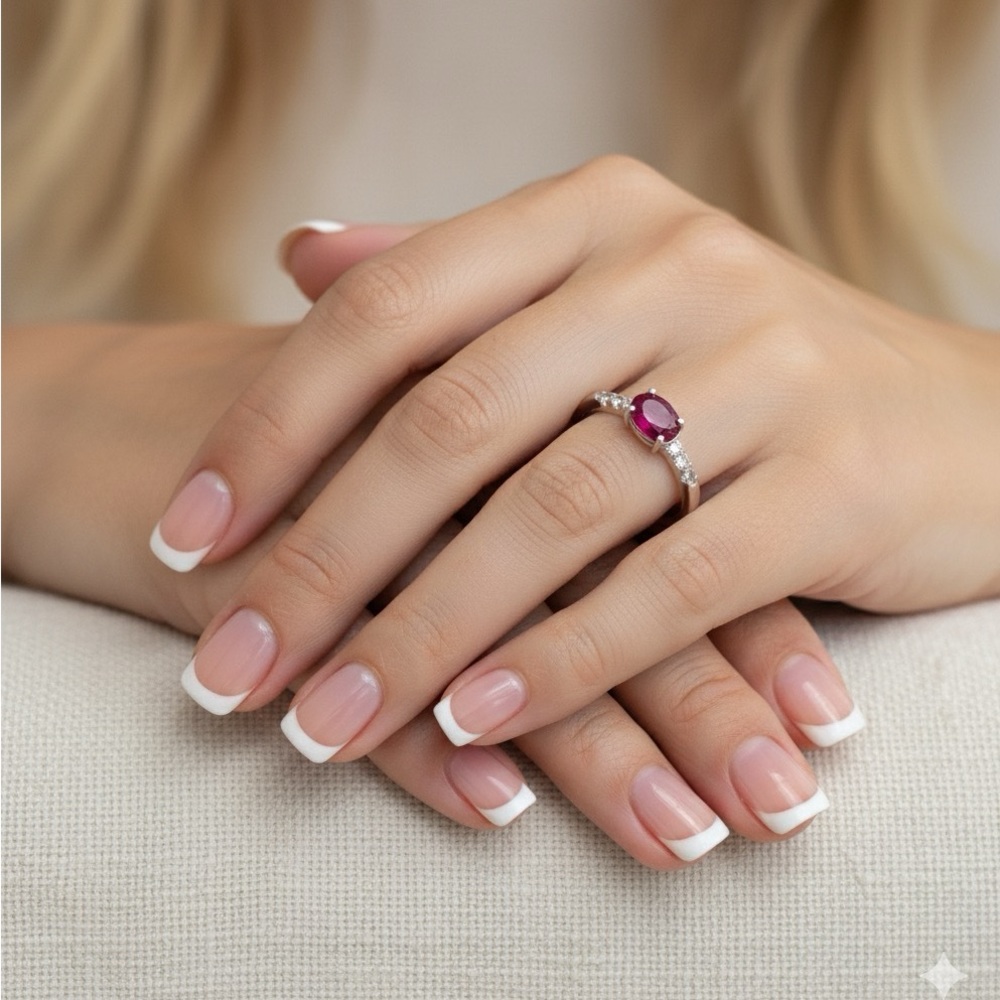 Aaa+ Ruby Ring In 925 Sterling Silver Size: Us 5,… - image 3